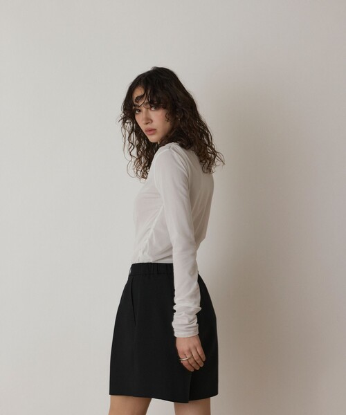 Diagram（ダイアグラム）の「リネンライクショートパンツ（その他パンツ・レディース・ベージュ/ブラック・36/38）」の10枚目の写真