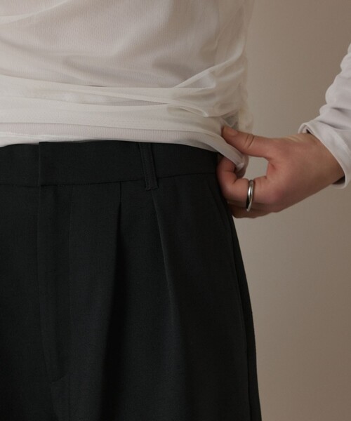 Diagram（ダイアグラム）の「リネンライクショートパンツ（その他パンツ・レディース・ベージュ/ブラック・36/38）」の12枚目の写真