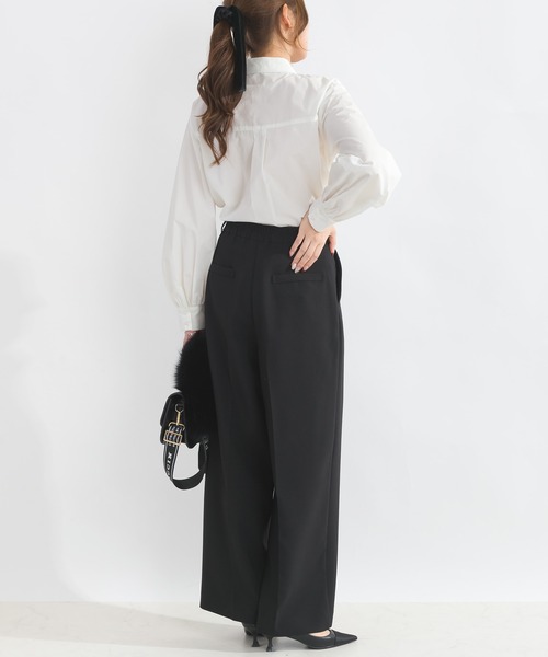 PICCIN（ピッチン）の「ブロードリボンタイブラウス（シャツ/ブラウス・レディース・オフホワイト/サックスブルー/ネイビー・M）」の10枚目の写真