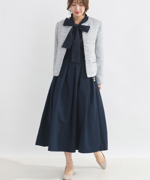 PICCIN（ピッチン）の「ブロードリボンタイブラウス（シャツ/ブラウス・レディース・オフホワイト/サックスブルー/ネイビー・M）」の20枚目の写真