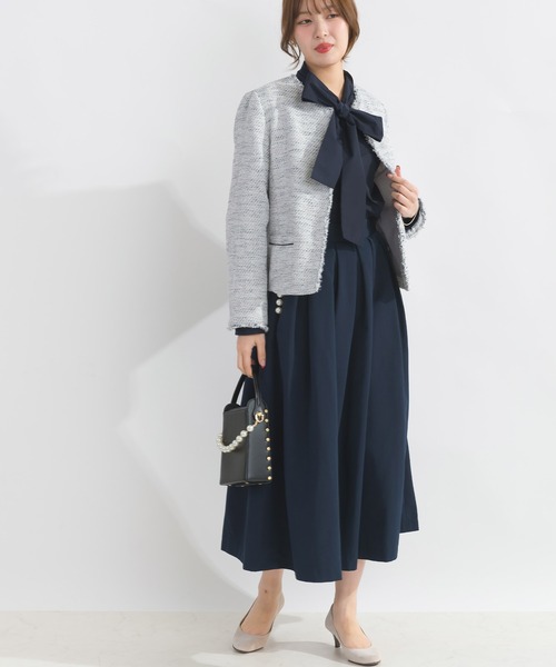 PICCIN（ピッチン）の「ブロードリボンタイブラウス（シャツ/ブラウス・レディース・オフホワイト/サックスブルー/ネイビー・M）」の21枚目の写真