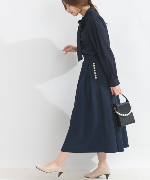 PICCIN（ピッチン）の「ブロードリボンタイブラウス（シャツ/ブラウス・レディース・オフホワイト/サックスブルー/ネイビー・M）」の18枚目の写真