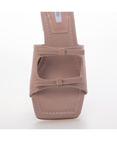 EVOL(イーボル)の「【クッション入り・柔らかい】スクエアリボンフラットサンダル IY5634(サンダル・レディース・ライトピンク/ライトグレー/ブラック/シルバー・LL/L/M/S)」の19枚目の写真