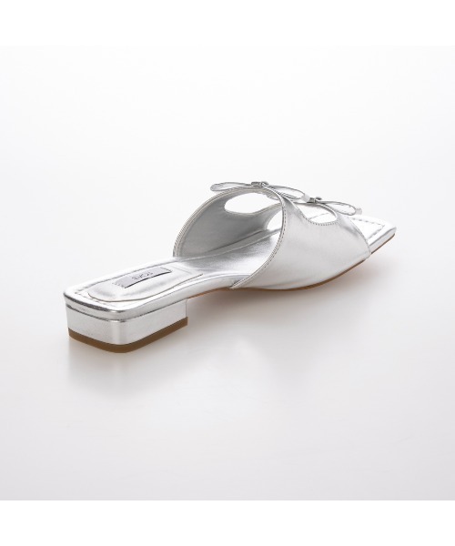 EVOL(イーボル)の「【クッション入り・柔らかい】スクエアリボンフラットサンダル IY5634(サンダル・レディース・ライトピンク/ライトグレー/ブラック/シルバー・LL/L/M/S)」の22枚目の写真