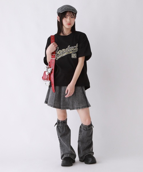 repipi armario（レピピ アルマリオ）の「サテンワッペンTシャツ（Tシャツ/カットソー・キッズ・ブルー/グレー/ブラック/イエロー/レッド/ピンク/ホワイト・MEDIUM/LARGE/SMALL）」の15枚目の写真