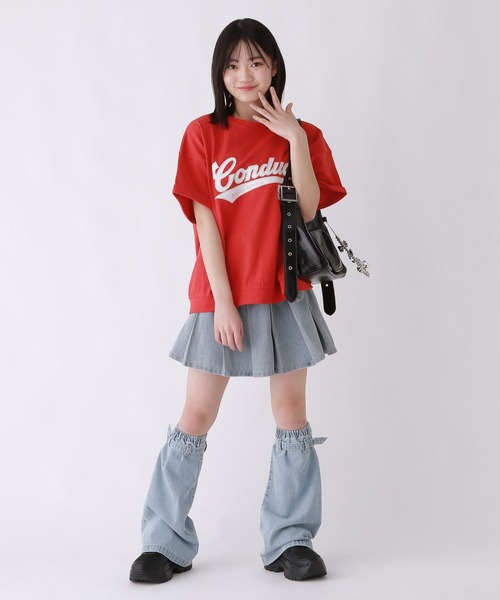 repipi armario（レピピ アルマリオ）の「サテンワッペンTシャツ（Tシャツ/カットソー・キッズ・ブルー/グレー/ブラック/イエロー/レッド/ピンク/ホワイト・MEDIUM/LARGE/SMALL）」の19枚目の写真