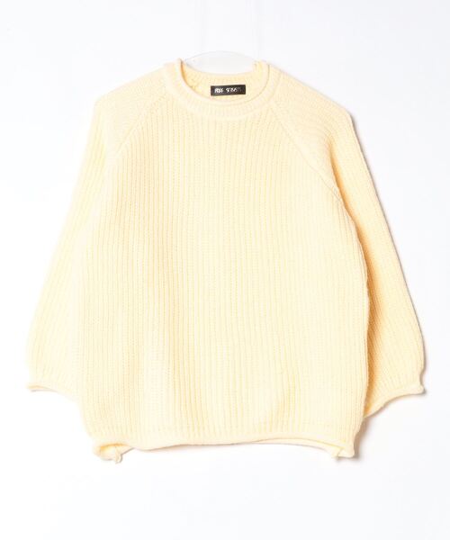 FREE STYLISTS（フリー スタイリスト）の「クルーネックニットプルーオーバー（ニット/セーター・レディース・オレンジ/グリーン/ピンク/オフホワイト/ブルー/ライトイエロー・FREE）」の4枚目の写真