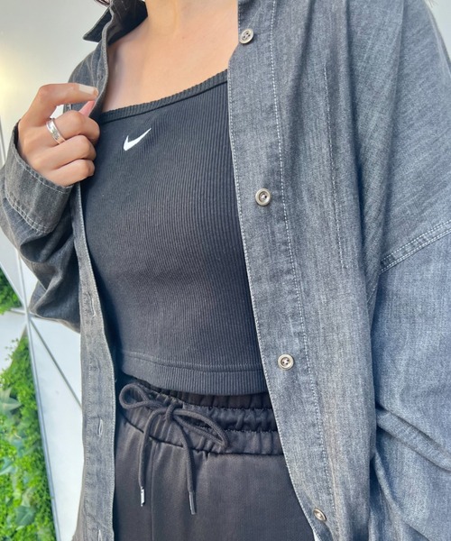 NIKE（ナイキ）の「【NIKE】エッセンシャルリブクロップドトップ（キャミソール・レディース・ブラック・LARGE）」の6枚目の写真