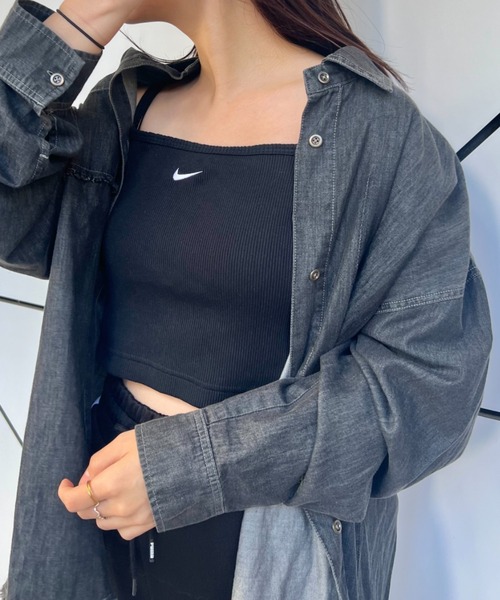 NIKE（ナイキ）の「【NIKE】エッセンシャルリブクロップドトップ（キャミソール・レディース・ブラック・LARGE）」の3枚目の写真