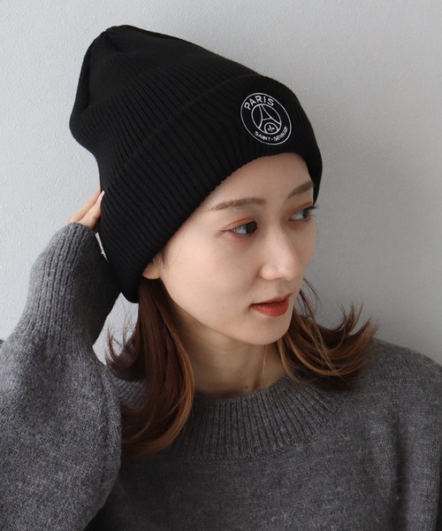 PARIS SAINT-GERMAIN（パリサンジェルマン）の「【Paris Saint-Germain/パリサンジェルマン】ロゴエンブレム ニットキャップ（ニットキャップ/ビーニー・メンズ・ブラック/ベージュ・FREE）」の6枚目の写真