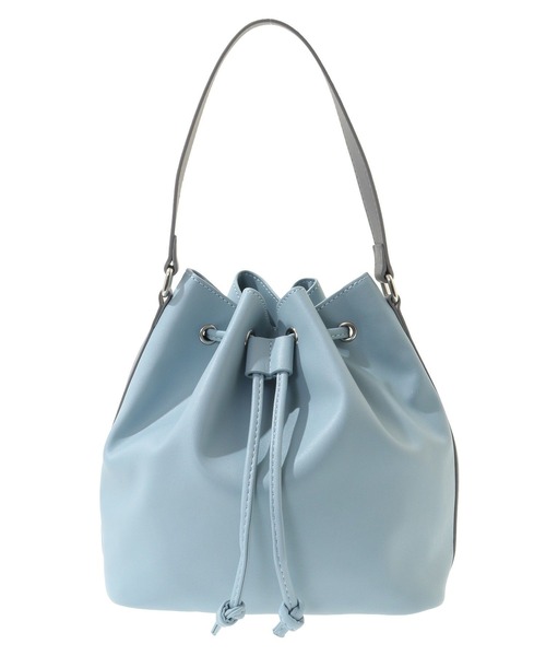 earth music&ecology（アースミュージックアンドエコロジー）の「バイカラーハンドルドロストバッグ（トートバッグ・レディース・ブルー/アイボリー/ブラック・FREE）」の13枚目の写真