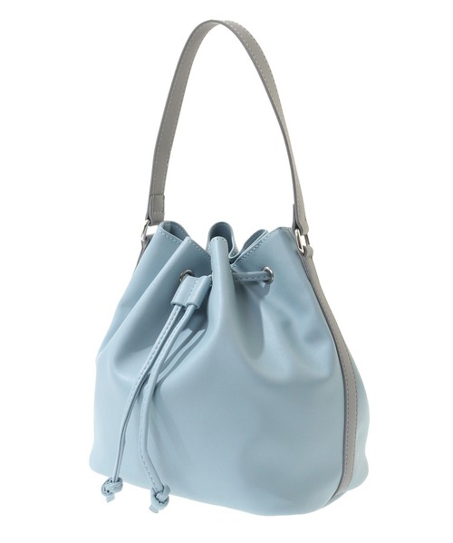 earth music&ecology（アースミュージックアンドエコロジー）の「バイカラーハンドルドロストバッグ（トートバッグ・レディース・ブルー/アイボリー/ブラック・FREE）」の14枚目の写真