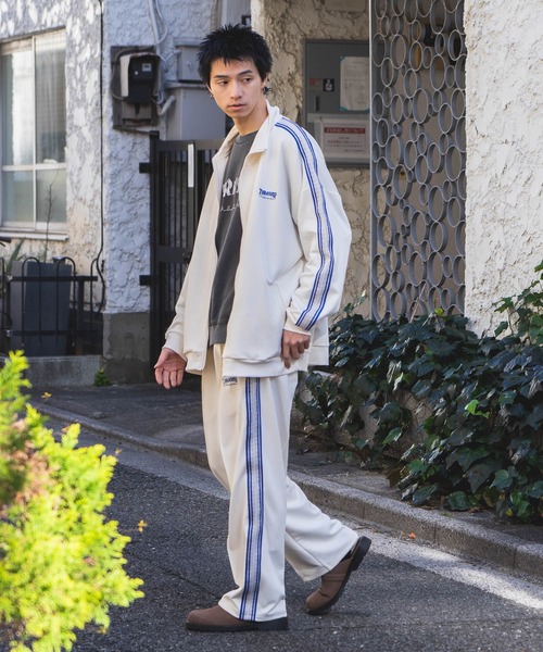 THRASHER（スラッシャー）の「【THRASHER/スラッシャー】ジャガードテープ サイドライン ジャージトラックジャケット（ジャージ・メンズ・ホワイト/ブラック・MEDIUM/LARGE/X-LARGE）」の15枚目の写真