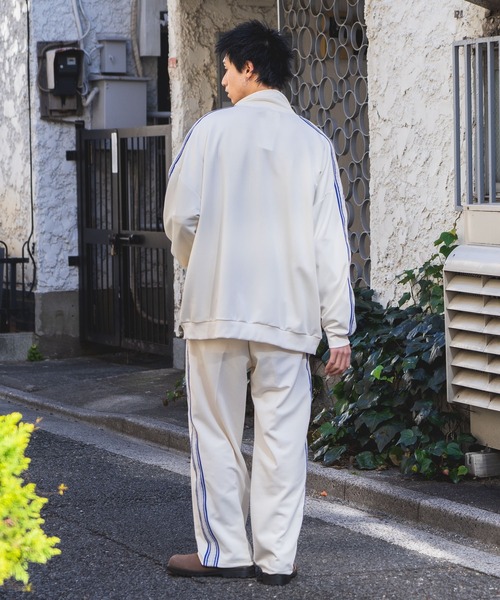 THRASHER（スラッシャー）の「【THRASHER/スラッシャー】ジャガードテープ サイドライン ジャージトラックジャケット（ジャージ・メンズ・ホワイト/ブラック・MEDIUM/LARGE/X-LARGE）」の16枚目の写真