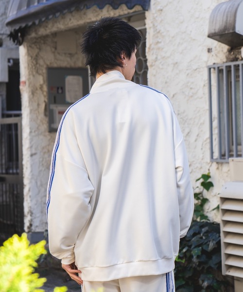 THRASHER（スラッシャー）の「【THRASHER/スラッシャー】ジャガードテープ サイドライン ジャージトラックジャケット（ジャージ・メンズ・ホワイト/ブラック・MEDIUM/LARGE/X-LARGE）」の21枚目の写真