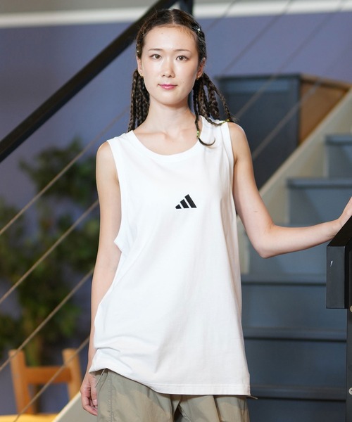 adidas（アディダス）の「adidas/アディダス タンクトップ KRG09（タンクトップ・レディース・ホワイト×ブラック/ブラック×ホワイト・L/M）」の17枚目の写真
