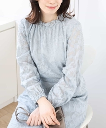カットジャガードブラウス/洗える/WEB限定サイズあり