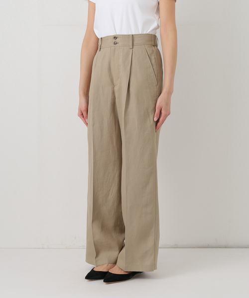 SLOBE IENA ソフトリネンリラックスパンツ◆新品未使用タグ付き SLOBE IENA ソフトリネンリラックスパンツ◇新品未使用タグ付き