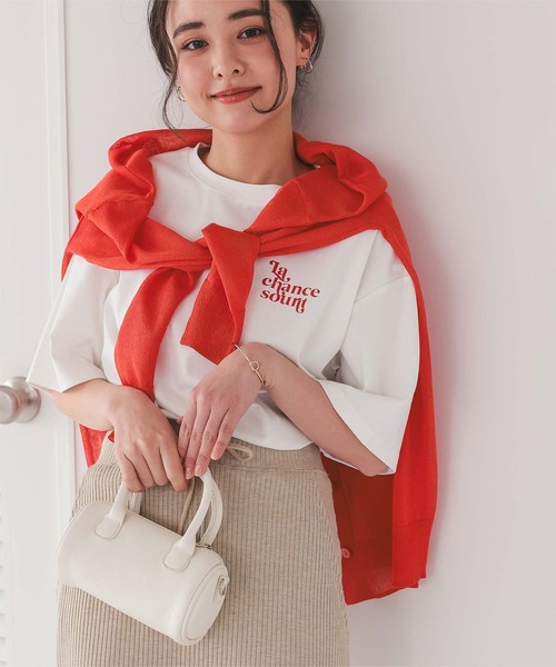 titivate(ティティベイト)の「ゆったりシアーVネックニットカーディガン(カーディガン/ボレロ・レディース・ブラック/ベージュ/ダークブラウン/ライトピンク/ライトグリーン/オフホワイト/レッド・S/L/M)」の22枚目の写真