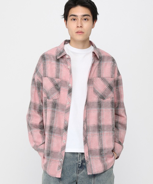 3.3 Field Trip （3.3フィールドトリップ）の「3.3 Field Trip／ウォッシュチェックシャツ（シャツ/ブラウス・メンズ・ブルー/ピンク・FREE）」の2枚目の写真