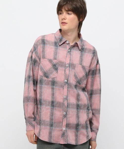 3.3 Field Trip （3.3フィールドトリップ）の「3.3 Field Trip／ウォッシュチェックシャツ（シャツ/ブラウス・メンズ・ブルー/ピンク・FREE）」の6枚目の写真