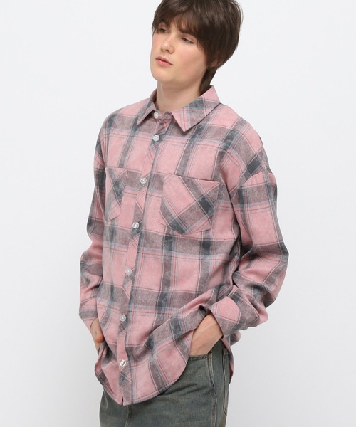 3.3 Field Trip （3.3フィールドトリップ）の「3.3 Field Trip／ウォッシュチェックシャツ（シャツ/ブラウス・メンズ・ブルー/ピンク・FREE）」の7枚目の写真