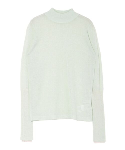 LAGUNAMOON（ラグナムーン）の「シアーラメボトルネックプルオーバー（Tシャツ/カットソー・レディース・アイボリー/ライトグリーン/グレー・FREE）」の6枚目の写真
