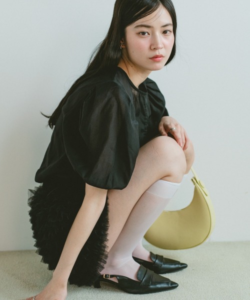 VANNIE U（ヴァニーユー）の「タックボリュームシアーブラウス（シャツ/ブラウス・レディース・アイボリー/ブラック/ピンク・FREE）」の3枚目の写真
