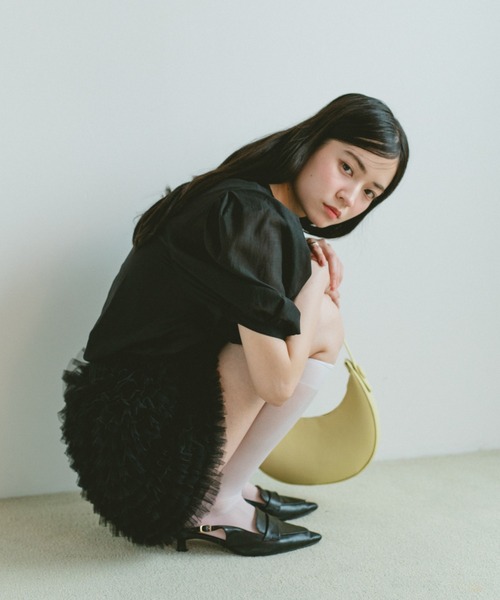 VANNIE U（ヴァニーユー）の「タックボリュームシアーブラウス（シャツ/ブラウス・レディース・アイボリー/ブラック/ピンク・FREE）」の22枚目の写真