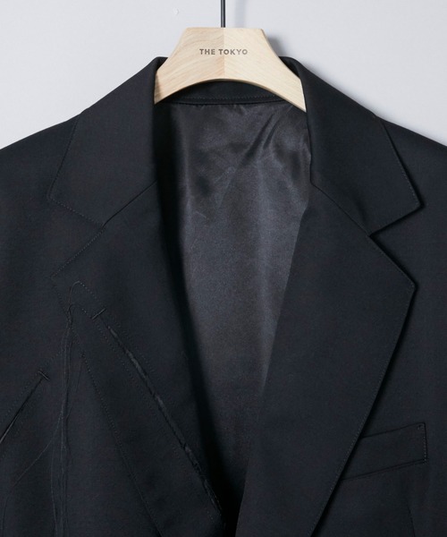 sulvam(サルバム)の「【sulvam / サルバム】SLASH OVER JACKET(カバーオール・メンズ・ブラック・S/M)」の6枚目の写真