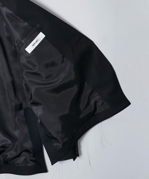 sulvam(サルバム)の「【sulvam / サルバム】SLASH OVER JACKET(カバーオール・メンズ・ブラック・S/M)」の4枚目の写真