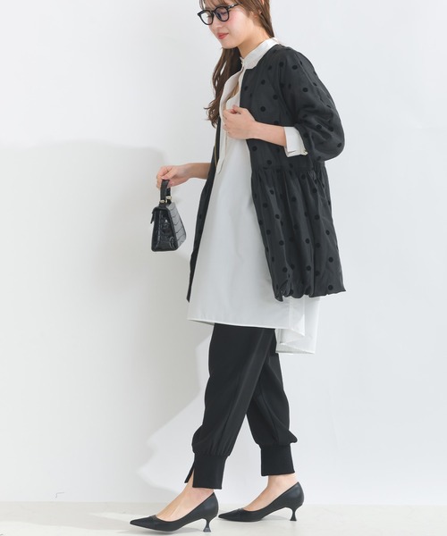 新品！PICCIN PERLA フロッキードット シアーブルゾン セール】フロッキードットシアーブルゾン（ブルゾン）｜PICCIN