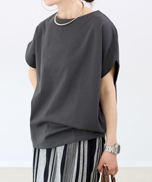 【欲しかったのはこの立体感 週一トップス】ポンチボートネックコクーンプルオーバー