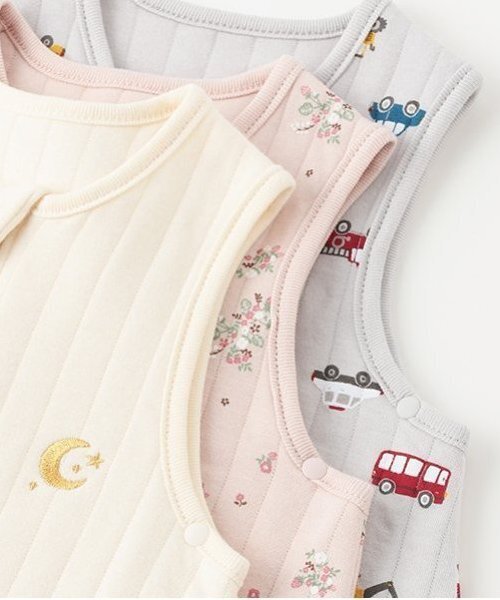 petit main（プティマイン）の「【ふわもこキルト】スリーピングバック（おくるみ・キッズ・ライトピンク/カラフル/キナリ・S/M/L）」の7枚目の写真