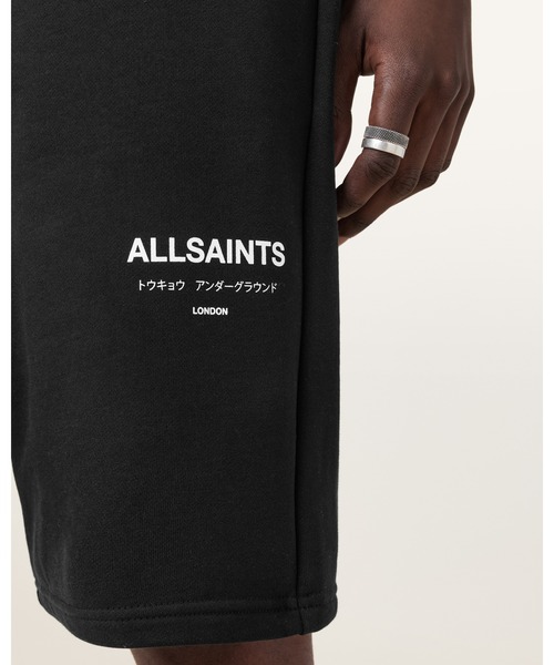 ALLSAINTS（オールセインツ）の「UNDERGROUND RELAXED FIT SWEAT SHORTS | アンダーグラウンド リラックス フィット スウェット ショーツ（スウェットパンツ・メンズ・ブラック・S/M/XS/L）」の11枚目の写真