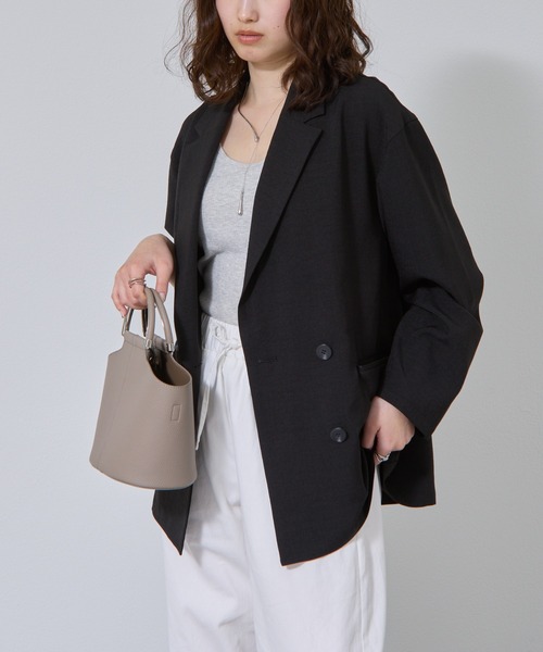 COLONY 2139（コロニートゥーワンスリーナイン）の「テックリネンダブルテーラードジャケット（テーラードジャケット・レディース・ブラック/ブラウン/グレイッシュベージュ/ミント・MEDIUM/SMALL）」の17枚目の写真