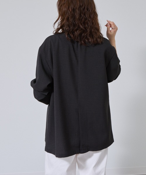 COLONY 2139（コロニートゥーワンスリーナイン）の「テックリネンダブルテーラードジャケット（テーラードジャケット・レディース・ブラック/ブラウン/グレイッシュベージュ/ミント・MEDIUM/SMALL）」の18枚目の写真