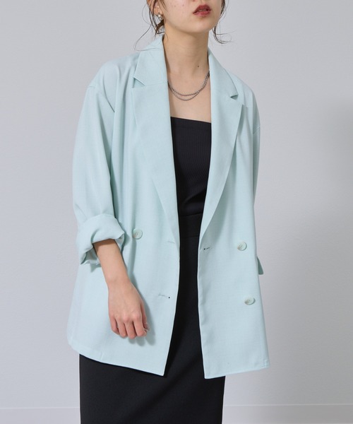 COLONY 2139（コロニートゥーワンスリーナイン）の「テックリネンダブルテーラードジャケット（テーラードジャケット・レディース・ブラック/ブラウン/グレイッシュベージュ/ミント・MEDIUM/SMALL）」の6枚目の写真