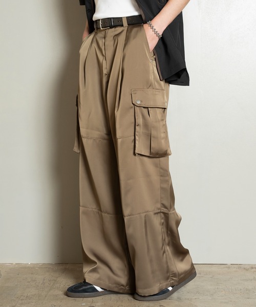 Forte（フォルテ）（フォルテ）の「West Side Modern Fatigue Pants/ウエストサイドモダンファティーグパンツ/カーゴパンツ/軽い履き心地（カーゴパンツ・メンズ・ブラウン/グレー・LARGE/MEDIUM）」の2枚目の写真