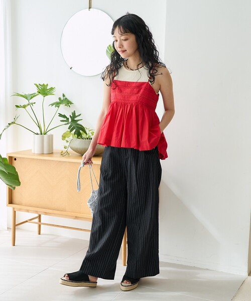 FREAK'S STORE(フリークスストア)の「インド レースキャミソール 限定展開(キャミソール・レディース・レッド/サックスブルー/ブラック/オフホワイト・フリ-)」の9枚目の写真