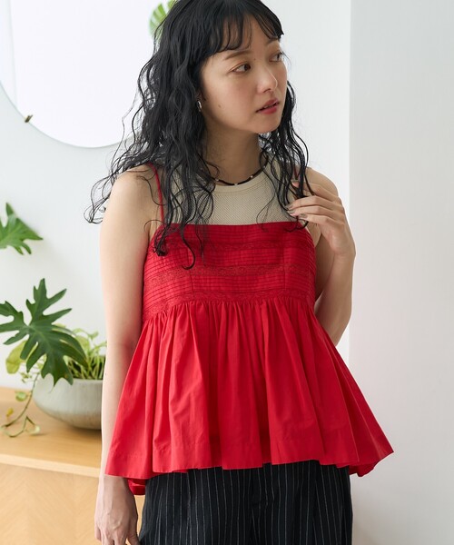 FREAK'S STORE(フリークスストア)の「インド レースキャミソール 限定展開(キャミソール・レディース・レッド/サックスブルー/ブラック/オフホワイト・フリ-)」の10枚目の写真