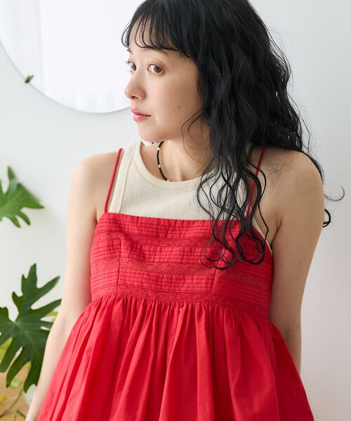 FREAK'S STORE(フリークスストア)の「インド レースキャミソール 限定展開(キャミソール・レディース・レッド/サックスブルー/ブラック/オフホワイト・フリ-)」の12枚目の写真