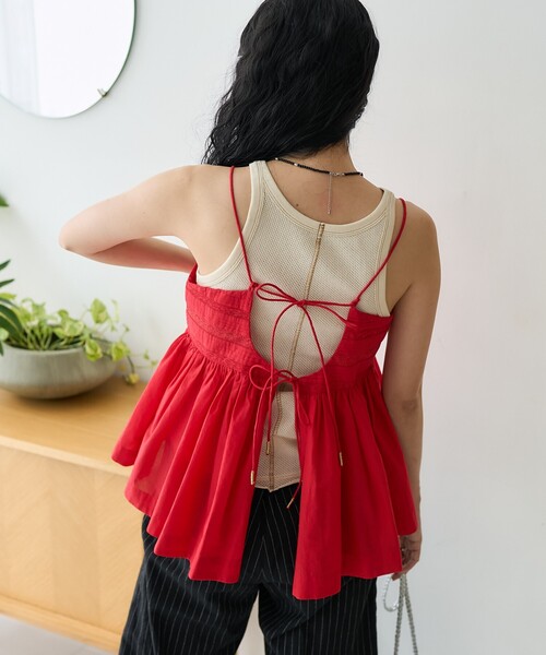 FREAK'S STORE(フリークスストア)の「インド レースキャミソール 限定展開(キャミソール・レディース・レッド/サックスブルー/ブラック/オフホワイト・フリ-)」の13枚目の写真