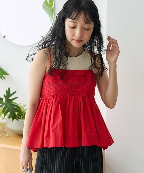 FREAK'S STORE(フリークスストア)の「インド レースキャミソール 限定展開(キャミソール・レディース・レッド/サックスブルー/ブラック/オフホワイト・フリ-)」の14枚目の写真