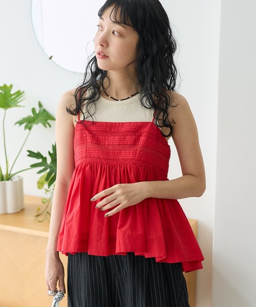 FREAK'S STORE(フリークスストア)の「インド レースキャミソール 限定展開(キャミソール・レディース・レッド/サックスブルー/ブラック/オフホワイト・フリ-)」の15枚目の写真