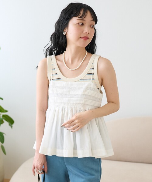 FREAK'S STORE(フリークスストア)の「インド レースキャミソール 限定展開(キャミソール・レディース・レッド/サックスブルー/ブラック/オフホワイト・フリ-)」の19枚目の写真