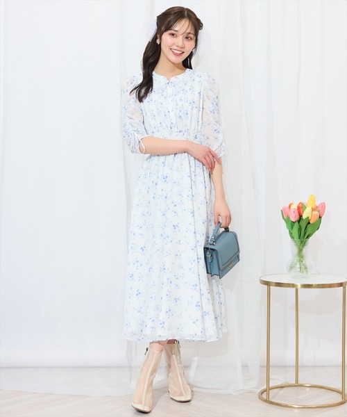 WILLSELECTION（ウィルセレクション）の「ピンタックウエストシャーリングフラワーワンピース（ワンピース・レディース・レッド系その他/パープル系その他/ブルー系その他・FREE）」の16枚目の写真
