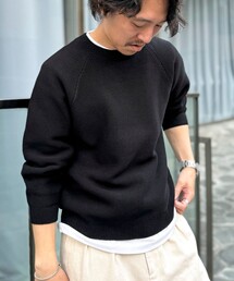 NOLLEY’S | 7Gガーター ラグランスリーブ プルオーバーニット（インナー付き）25SS(ニット/セーター)