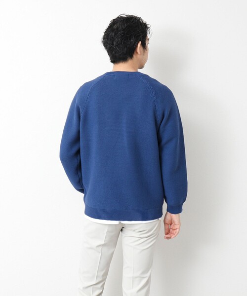 NOLLEY’S（ノーリーズ）の「7Gガーター ラグランスリーブ プルオーバーニット（インナー付き）25SS（ニット/セーター・メンズ・ライトグレー/ブラック/ブルー・M/L）」の11枚目の写真