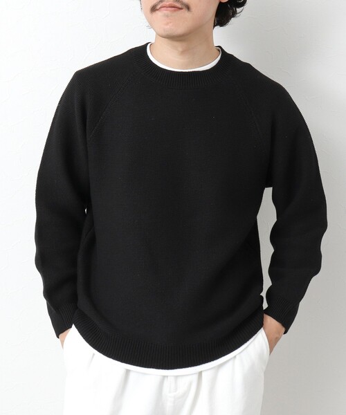 NOLLEY’S（ノーリーズ）の「7Gガーター ラグランスリーブ プルオーバーニット（インナー付き）25SS（ニット/セーター・メンズ・ライトグレー/ブラック/ブルー・M/L）」の16枚目の写真